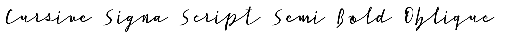Cursive Signa Script Semi Bold Oblique image